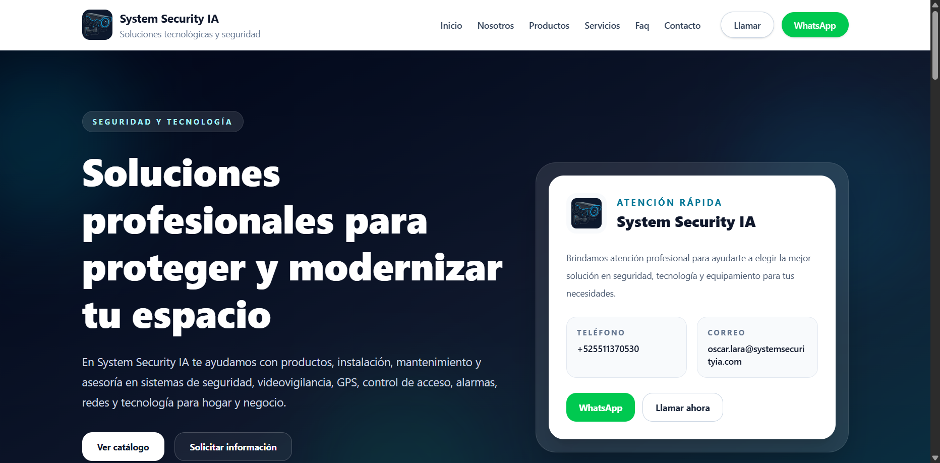 Captura del proyecto System Security IA